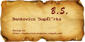 Benkovics Sugárka névjegykártya